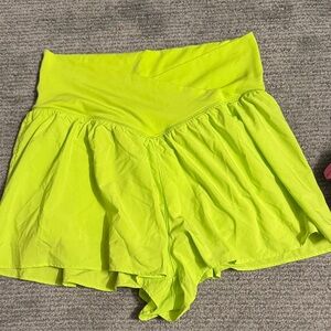 Aerie Offline Bright Neon Green Skort